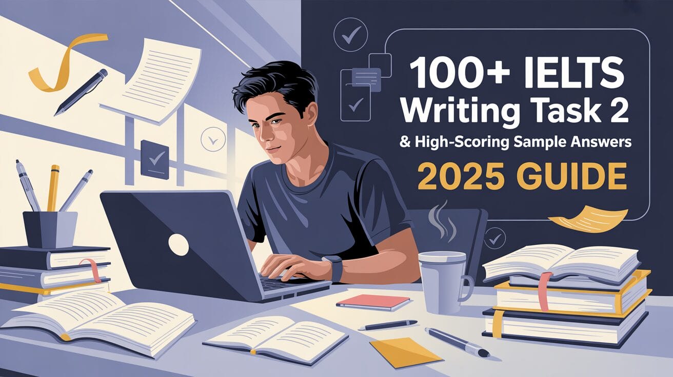 100+ IELTS Writing Task 2 Topics & High-Scoring Sample Answers (2025 Guide)